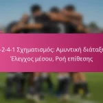 3-2-4-1 Σχηματισμός: Αμυντική διάταξη, Έλεγχος μέσου, Ροή επίθεσης
