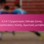 3-2-4-1 Σχηματισμός: Κάλυψη ζώνης, Ενεργοποιήσεις πίεσης, Αμυντικές μεταβάσεις