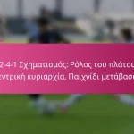 3-2-4-1 Σχηματισμός: Ρόλος του πλάτους, Κεντρική κυριαρχία, Παιχνίδι μετάβασης