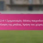 3-2-4-1 Σχηματισμός: Θέσεις παιχνιδιού, Κίνηση της μπάλας, Χρήση του χώρου