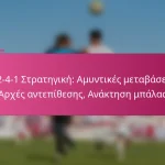 3-2-4-1 Στρατηγική: Αμυντικές μεταβάσεις, Αρχές αντεπίθεσης, Ανάκτηση μπάλας