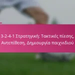 3-2-4-1 Στρατηγική: Τακτικές πίεσης, Αντεπίθεση, Δημιουργία παιχνιδιού