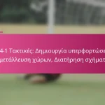 3-2-4-1 Τακτικές: Δημιουργία υπερφορτώσεων, Εκμετάλλευση χώρων, Διατήρηση σχήματος