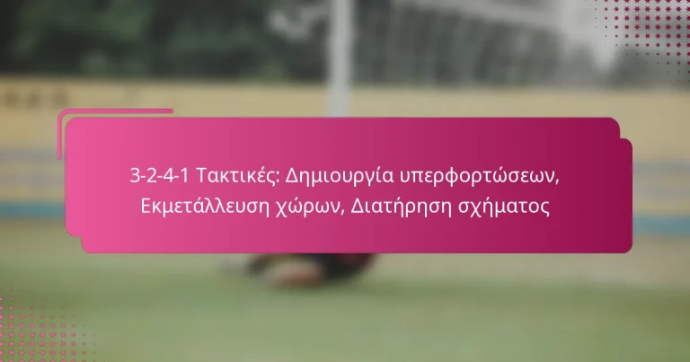 3-2-4-1 Τακτικές: Δημιουργία υπερφορτώσεων, Εκμετάλλευση χώρων, Διατήρηση σχήματος