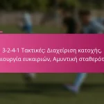 3-2-4-1 Τακτικές: Διαχείριση κατοχής, Δημιουργία ευκαιριών, Αμυντική σταθερότητα