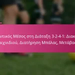 Αμυντικός Μέσος στη Διάταξη 3-2-4-1: Διακοπή Παιχνιδιού, Διατήρηση Μπάλας, Μετάβαση