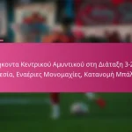 Καθήκοντα Κεντρικού Αμυντικού στη Διάταξη 3-2-4-1: Ηγεσία, Εναέριες Μονομαχίες, Κατανομή Μπάλας