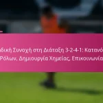 Ομαδική Συνοχή στη Διάταξη 3-2-4-1: Κατανόηση Ρόλων, Δημιουργία Χημείας, Επικοινωνία
