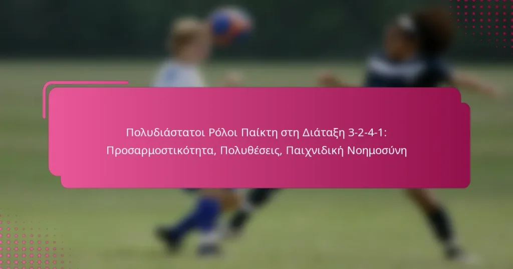 Πολυδιάστατοι Ρόλοι Παίκτη στη Διάταξη 3-2-4-1: Προσαρμοστικότητα, Πολυθέσεις, Παιχνιδική Νοημοσύνη