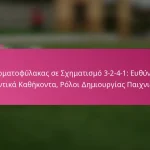 Τερματοφύλακας σε Σχηματισμό 3-2-4-1: Ευθύνες, Αμυντικά Καθήκοντα, Ρόλοι Δημιουργίας Παιχνιδιού